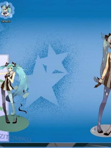 【win7主题】初音未来 miku小公举电脑主题
