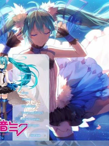 【win7主题】世界第一公主殿下miku 生日来一发电