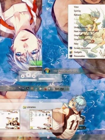 【win7主题】黑子的篮球帅气电脑win7主题