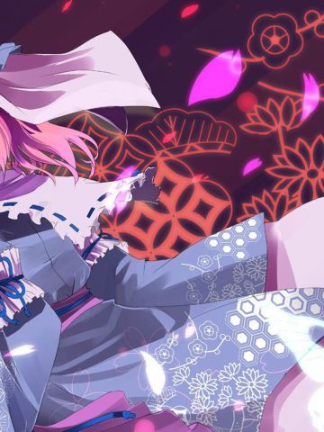 【win7主题】光の飞樱 东方project 西行寺幽幽子