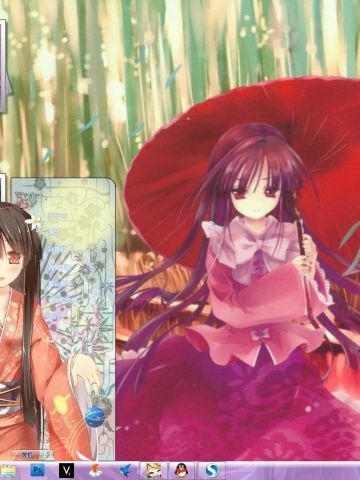 【win7主题】东方project 蓬莱山辉夜 win7主题