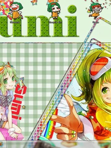 【win7主题】V家主题 元气电音娘Gumi小姐姐
