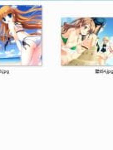 【win7主题】泳装少女萌 清新蓝色调 萌娘资源