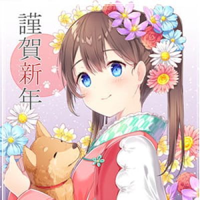 2018年新年贺图 二次元头像女生呆萌