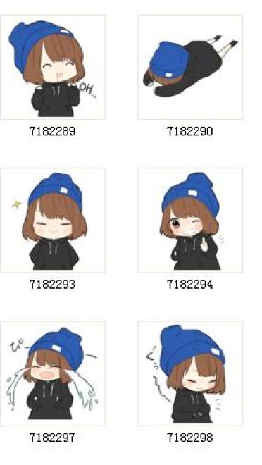 戴蓝帽子的可爱女孩 动漫QQ表情