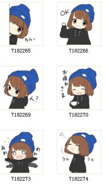 戴蓝帽子的可爱女孩 动漫QQ表情