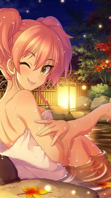 出浴的少女 手机壁纸 微红的双颊