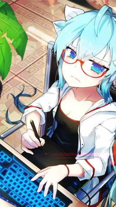 坐在椅子上的霸气少女 美美哒桌面壁纸