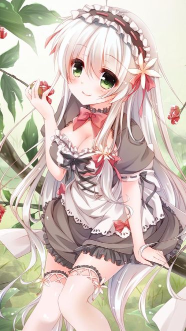 女仆装制服少女 精美手机壁纸