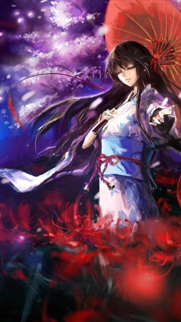 二次元中的地狱之花 彼岸花桌面壁纸