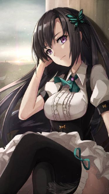 黑长直才是正义 动漫黑长直少女手机壁纸