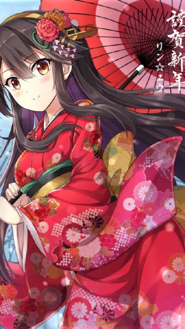 黑长直才是正义 动漫黑长直少女手机壁纸