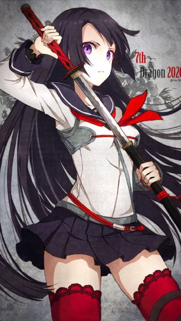 黑长直才是正义 动漫黑长直少女手机壁纸