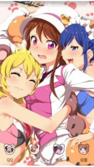 萌熊少女 百合熊风暴 安卓主题