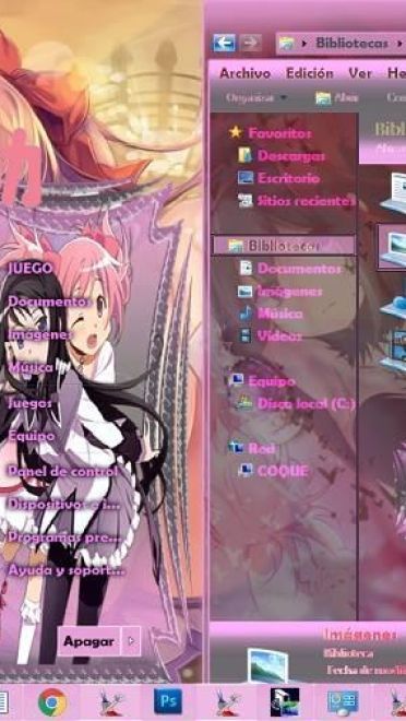 晓美焰与魔法少女小圆的激情 win7主题