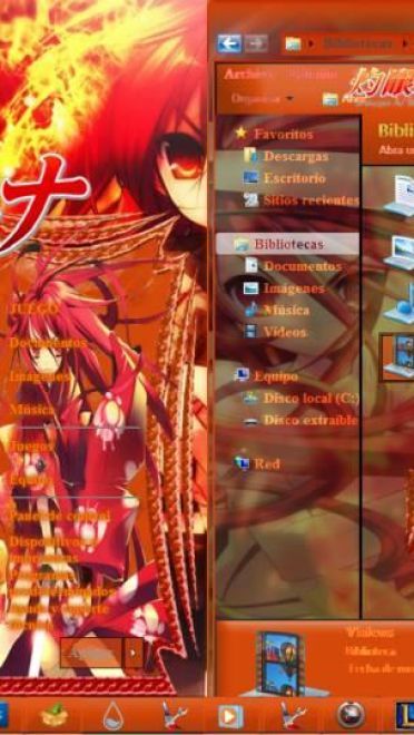 红色烈焰 灼眼的夏娜 win7主题