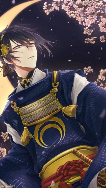 刀剑乱舞和风美男 三日月宗近手机壁纸(1)