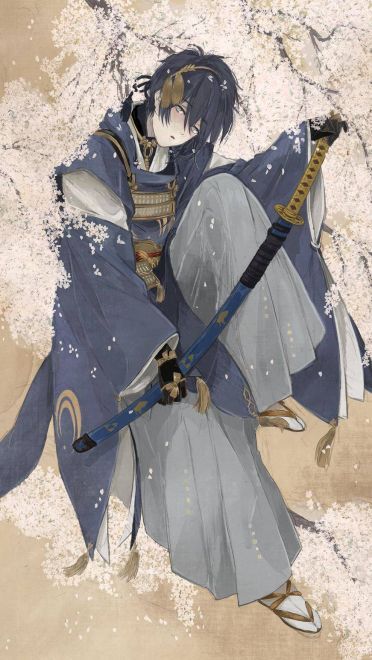 刀剑乱舞和风美男 三日月宗近手机壁纸(1)