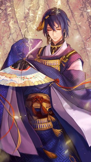 刀剑乱舞和风美男 三日月宗近手机壁纸(1)