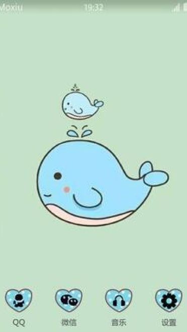 小清新鲸鱼 安卓手机主题下载