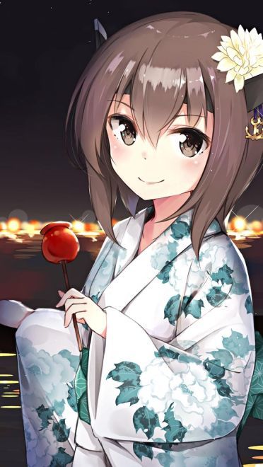 秀色可餐的动漫和服美少女手机壁纸