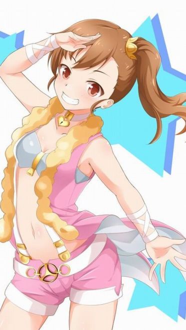 穿迷你小短裤二次元元美少女手机壁纸