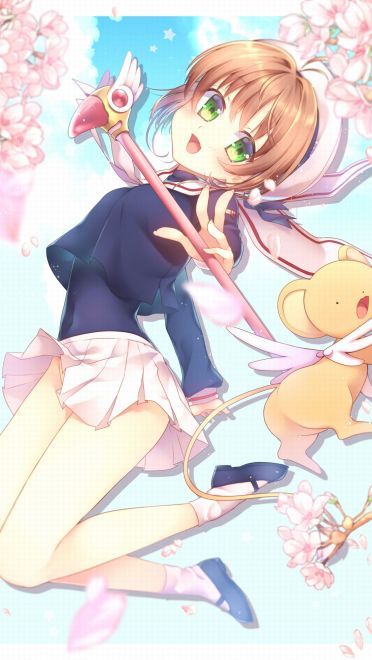 樱花树下的那可爱的少女手机壁纸