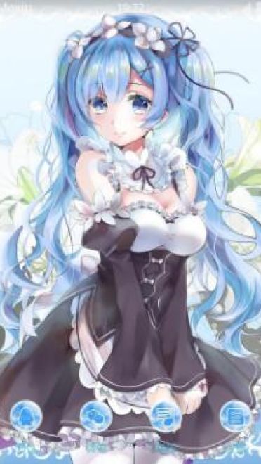 长发蕾姆 动漫女生安卓手机主题下载