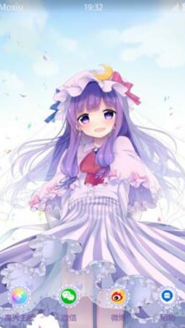 《帕秋莉·诺蕾姬》萌化安卓手机主题