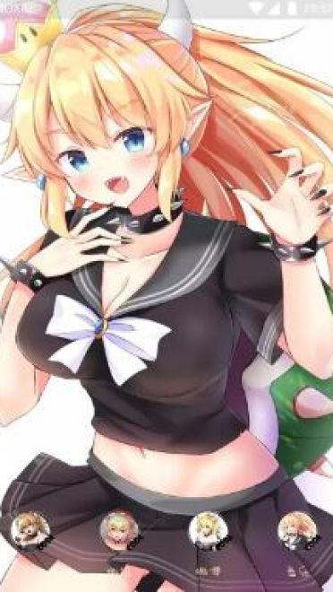 马里奥 库巴公主 萌化手机主题