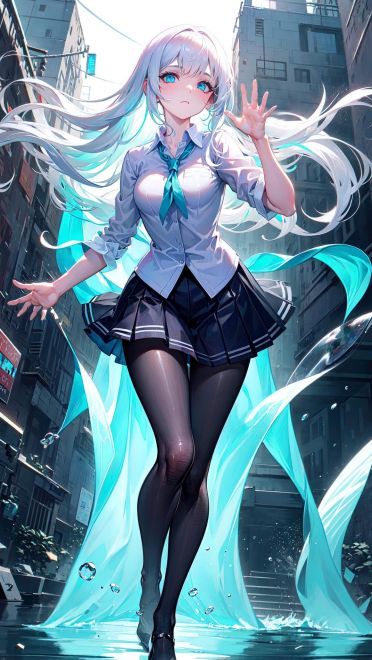 少女插画手机壁纸 动漫黑丝1080p