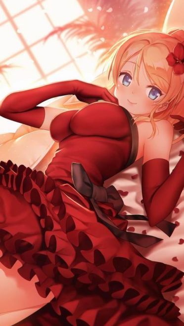 被花儿眷顾的少女 手机壁纸