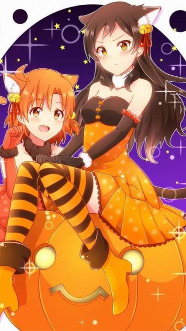 带着萌耳朵的少女 手机壁纸 可爱