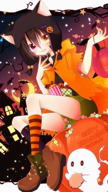 带着萌耳朵的少女 手机壁纸 可爱