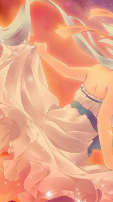 微笑女孩 桌面壁纸 花儿围绕