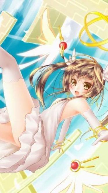 微笑女孩 桌面壁纸 花儿围绕