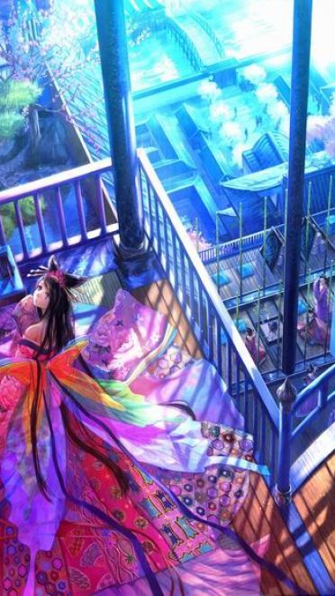 绚丽的紫蓝 桌面壁纸 华美精致