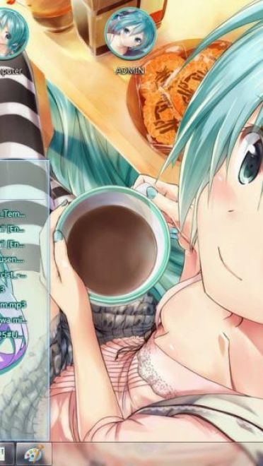 【win7主题】又见小公举初音未来 萌萌哒小miku