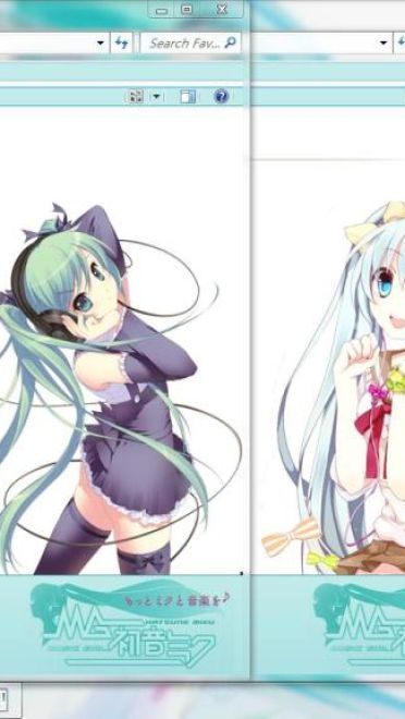 【win7主题】又见小公举初音未来 萌萌哒小miku