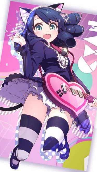 吉他少女 手机壁纸 活力四射