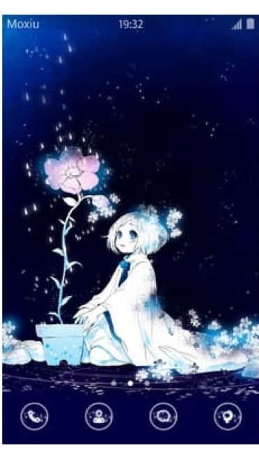 梦想女孩 手机主题 开在心中的花