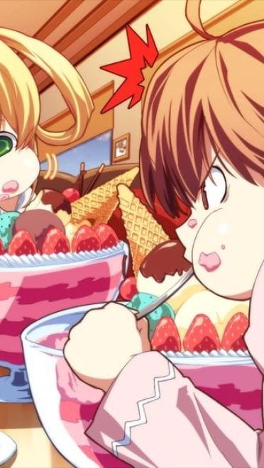 动漫里的吃货妹 桌面壁纸