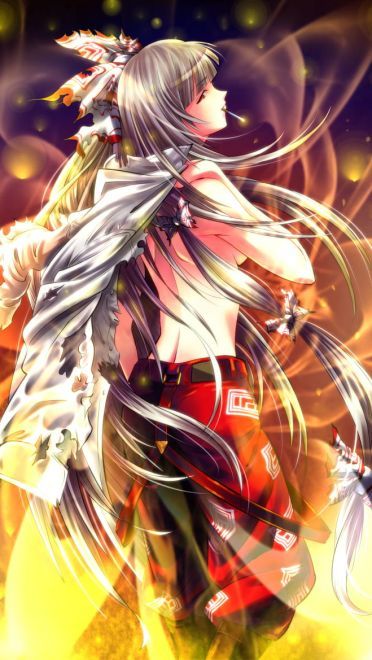 吸烟的少女 手机壁纸