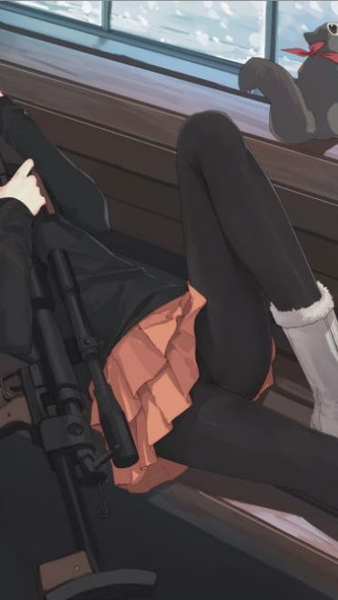 战斗性武器娘 桌面壁纸 帅气十足