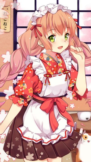 和服少女 手机壁纸 娇俏可爱