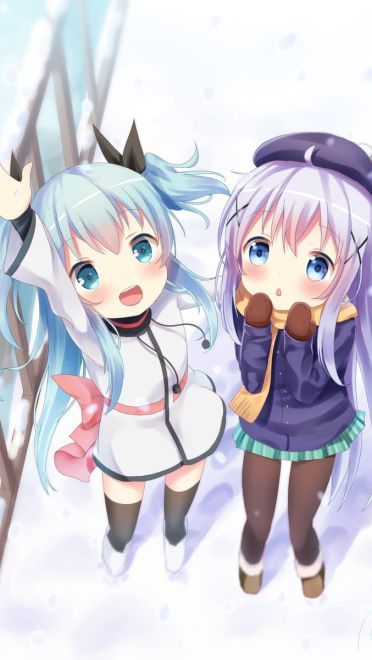 被俯视的少女 手机壁纸