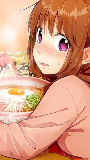 无法抵挡的诱惑：少女与美食 桌面壁纸