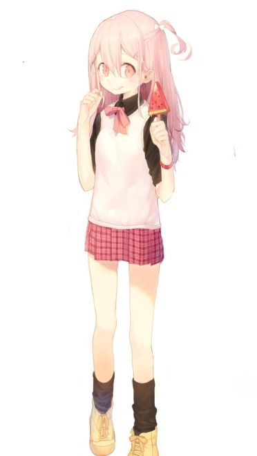 【手机壁纸】夏天一定要吃 西瓜冰棍和美少女更