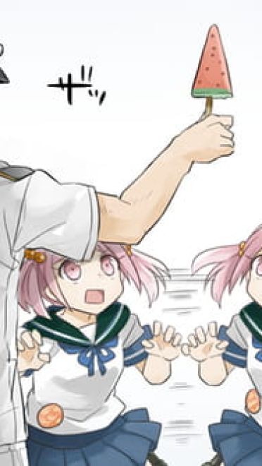 【手机壁纸】夏天一定要吃 西瓜冰棍和美少女更