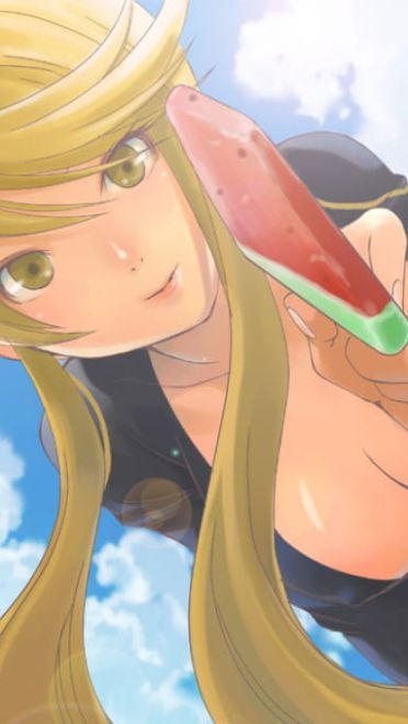 【手机壁纸】夏天一定要吃 西瓜冰棍和美少女更
